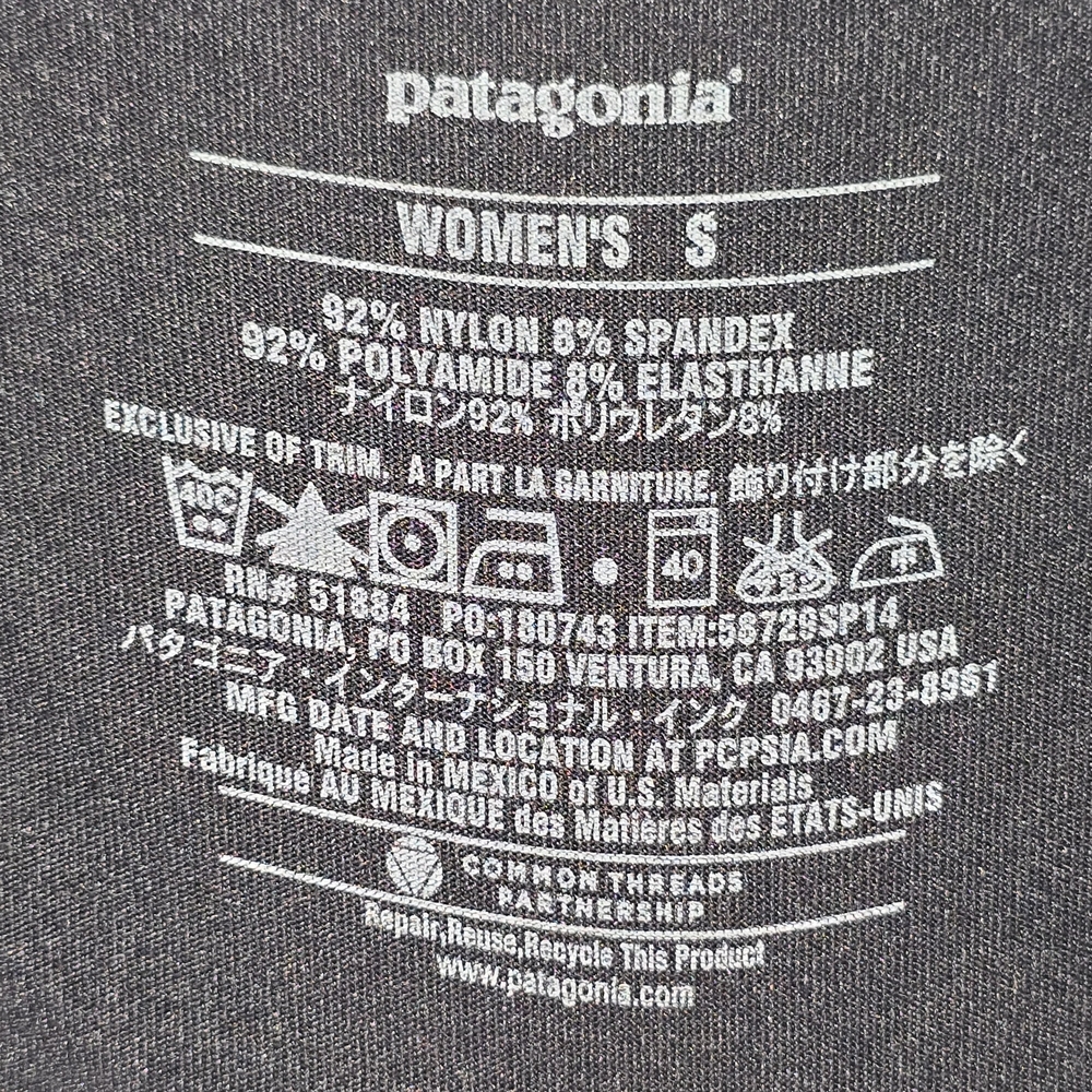 Patagonia Bandha Twist Front Midi Dress Black Size S PTP 16" - Picture 4 of 4
